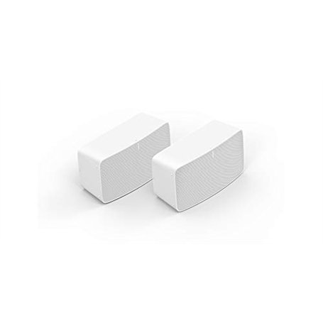 Sonos Five | Paire stéréo | Haut-Parleur Wi-FI Blanc – Puissant Haut-Parleur Wi-FI pour Streaming de Musique avec Le Meilleur So