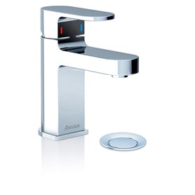 Mitigeur de lavabo - Mitigeur monocommande Chromé - Mitigeur avec bonde - Hauteur 149 mm mm - Chrome - RAVAK