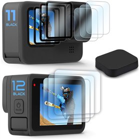 FiTSTILL [9 Pièces Protecteur d'écran pour Go Pro Hero 12/11/ 10/9 Black