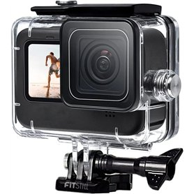 FitStill 60M/196FT Boîtier étanche pour Go Pro Hero 12/Hero 11/Hero 10/Hero 9 Black