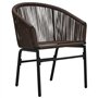 vidaXL Ensemble de Meubles de Jardin 3 pièces avec Coussins en rotin PVC Marron