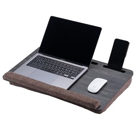Vigo Bureau en Bois pour Ordinateur Portable avec Coussin