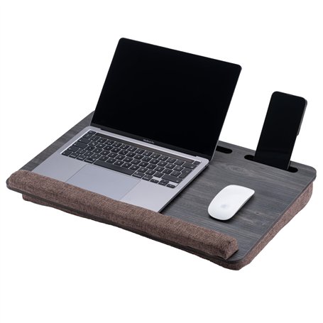 Vigo Bureau en Bois pour Ordinateur Portable avec Coussin