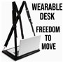 TopOffice Harnais pour ordinateur portable, support pour ordinateur portable, support mains libres pour ordinateur portable (13"