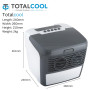 TOTALCOOL 3000 - REFROIDISSEUR D'AIR ÉVAPORATIF PORTABLE 12V / 24V / AC - CARAVANE - CAMPING-CAR - NAVIGATION