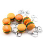 LANCHEN Hamburger Cheeseburger Argile Polymère Porte-clés Simulation Alimentaire Pendentif Porte-clés