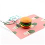 LANCHEN Hamburger Cheeseburger Argile Polymère Porte-clés Simulation Alimentaire Pendentif Porte-clés