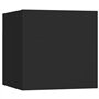 vidaXL Tables de Chevet 2 pcs, Armoires de Nuit avec Compartiment, Armoires de Lit, Meubles de Rangement Chambre, Noir Bois d'In