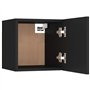 vidaXL Tables de Chevet 2 pcs, Armoires de Nuit avec Compartiment, Armoires de Lit, Meubles de Rangement Chambre, Noir Bois d'In