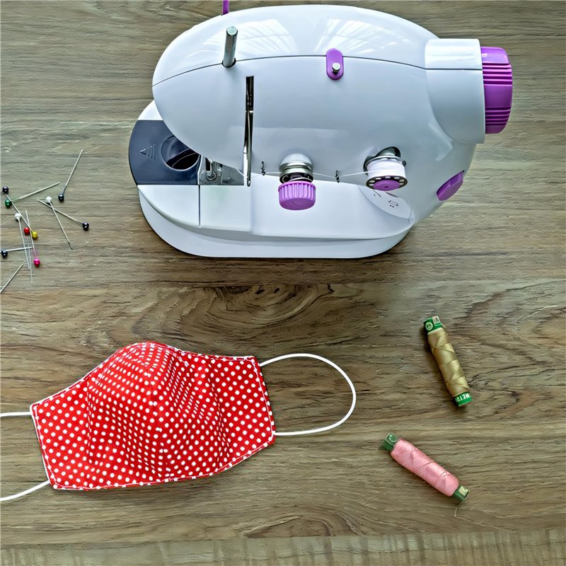 Image secondaire de Retoo Mini Machine À Coudre Portable, Facile À Utiliser Et Pratique, Rétroéclairage LED, Deux Vitesses De Couture, Pieds Antidér