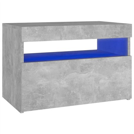 vidaXL Table de Chevet avec Lumières LED