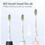 Philips Sonicare W2 Optimal White Sonic Standard HX6065/10 Lot de 5 têtes de brosse à dents de taille standard, fixation à clic,