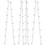 vidaXL 2x Lampes Solaires Décoration de Noël Guirlandes Lumineuses Solaires Décoration de Vacances Jardin 2x200 LED Colorées Int