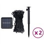 vidaXL 2x Lampes Solaires Décoration de Noël Guirlandes Lumineuses Solaires Décoration de Vacances Jardin 2x200 LED Colorées Int