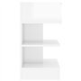 vidaXL Tables de Chevet 2 pcs, Armoires de Nuit avec Rangement, Armoires de Lit, Meubles de Chambre, Scandinave, Blanc Brillant 