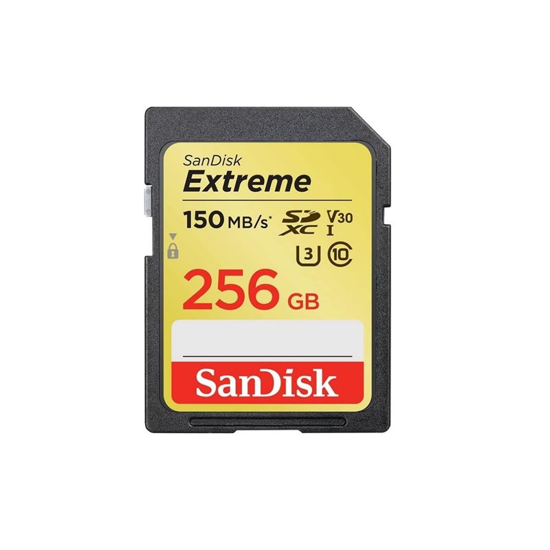 SANDISK - Cards Extreme Plus Carte mémoire SDHC 256 Go 190 Mo/s 130 Mo/s Classe UHS-I