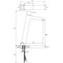 Mitigeur de lavabo | Mitigeur monocommande 10° Free | Robinet sans bonde | Hauteur 333 mm | Chrome | TD F 015 | RAVAK