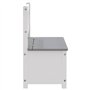vidaXL Banc de Rangement pour Enfants Coffre de Rangement Banc de Stockage Chambre à Coucher Maison Intérieur Blanc et Gris 60x3