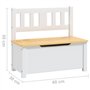 vidaXL Banc de Rangement pour Enfants Coffre de Rangement Banc de Stockage Chambre à Coucher Maison Intérieur Blanc et Beige 60x