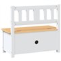 vidaXL Banc de Rangement pour Enfants Coffre de Rangement Banc de Stockage Chambre à Coucher Maison Intérieur Blanc et Beige 60x