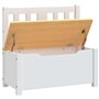 vidaXL Banc de Rangement pour Enfants Coffre de Rangement Banc de Stockage Chambre à Coucher Maison Intérieur Blanc et Beige 60x