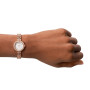 Emporio Armani Montre pour femme, mouvement à deux aiguilles, boîtier en acier inoxydable or rose 26 mm avec bracelet en acier i
