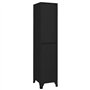 vidaXL Armoire à Casiers Classeur Meuble de Rangement d'Equipements de Sport Produits de Nettoyage Intérieur Bureau Noir 38x45x1