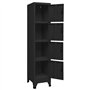 vidaXL Armoire à Casiers Classeur Meuble de Rangement d'Equipements de Sport Produits de Nettoyage Intérieur Bureau Noir 38x45x1