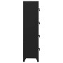 vidaXL Armoire à Casiers Classeur Meuble de Rangement d'Equipements de Sport Produits de Nettoyage Intérieur Bureau Noir 38x45x1