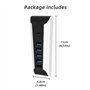 Mcbazel PS5 Console Hub USB2.0 5 Ports, multiport Haute Vitesse Transfert de données Hub d'extension USB C à Charge Rapide pour 