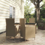 vidaXL Mobilier à Dîner de Jardin 5 pcs avec Coussins Ensemble de Salle à Manger Table et Chaises de Repas de Terrasse Patio Rés