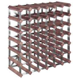 vidaXL Casier à Bouteilles pour 42 Bouteilles Porte-Bouteille Étagère à Vin Stockage Rangement Maison Intérieur Marron Bois Pin