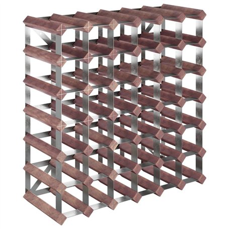vidaXL Casier à Bouteilles pour 42 Bouteilles Porte-Bouteille Étagère à Vin Stockage Rangement Maison Intérieur Marron Bois Pin