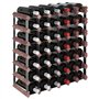 vidaXL Casier à Bouteilles pour 42 Bouteilles Porte-Bouteille Étagère à Vin Stockage Rangement Maison Intérieur Marron Bois Pin 