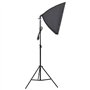 vidaXL Kit de Studio Photo avec Éclairage et Toile de Fond Lumière de Photographie Système de Fond Kit de Support de Fond Sac de