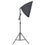 vidaXL Kit de Studio Photo avec Éclairage et Toile de Fond Lumière de Photographie Système de Fond Kit de Support de Fond Sac de