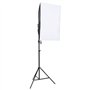 vidaXL Kit de Studio Photo avec Éclairage et Toile de Fond Lumière de Photographie Système de Fond Kit de Support de Fond Sac de