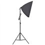 vidaXL Kit de Studio Photo avec Éclairage et Toile de Fond Lumière de Photographie Système de Fond Kit de Support de Fond Sac de