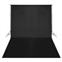 vidaXL Kit de Studio Photo avec Éclairage et Toile de Fond Lumière de Photographie Système de Fond Kit de Support de Fond Sac de