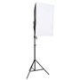 vidaXL Kit de Studio Photo avec Éclairage et Toile de Fond Lumière de Photographie Système de Fond Kit de Support de Fond Sac de