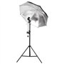 vidaXL Kit de Studio Photo avec Éclairage et Toile de Fond Lumière de Photographie Système de Fond Kit de Support de Fond Sac de