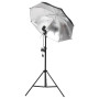 vidaXL Kit de Studio Photo avec Éclairage et Toile de Fond Lumière de Photographie Système de Fond Kit de Support de Fond Sac de