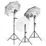 vidaXL Kit de Studio Photo avec Éclairage et Toile de Fond Lumière de Photographie Système de Fond Kit de Support de Fond Sac de