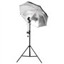 vidaXL Kit de Studio Photo avec Éclairage et Toile de Fond Lumière de Photographie Système de Fond Kit de Support de Fond Sac de