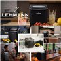 LEHMANN LHOIM-1222 Machine à glaçons 2l, 9 Glaçons en 6-12 Minutes, 2 Dimensions des Glacons, 12 kg/24h, Nettoyage Automatique, 