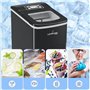 LEHMANN LHOIM-1222 Machine à glaçons 2l, 9 Glaçons en 6-12 Minutes, 2 Dimensions des Glacons, 12 kg/24h, Nettoyage Automatique, 