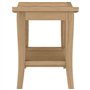 vidaXL Table d'Appoint de Salle de Bain, Table Basse avec Étagère, Meuble de Rangement Toilette Maison Intérieur, Bois de Teck S