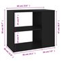 VidaXL Armoire latérale Noir 60x30x50 cm Aggloméré