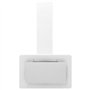 Hotte murale 60 cm Acier inoxydable et verre trempé Blanc