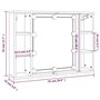 vidaXL Armoire à Miroir avec LED Armoire Murale Armoire de Salle de Bain Meuble de Rangement Armoire de Rangement Blanc 76x15x55